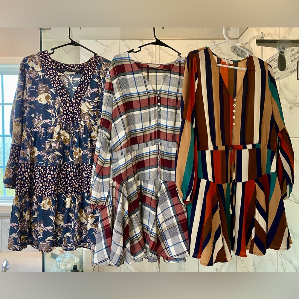 Red Dress Boutique Floral and Striped Blouses